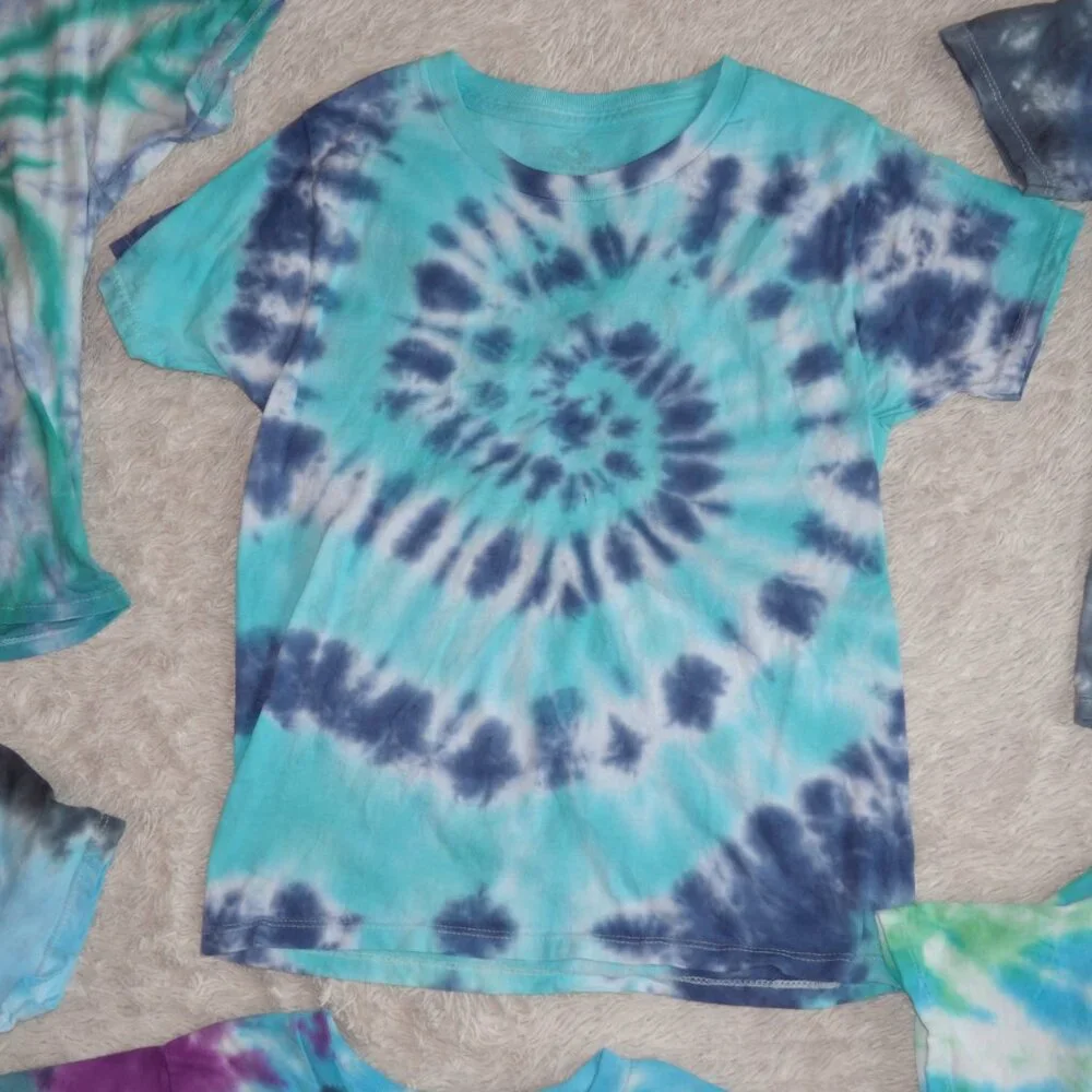 Boys Size 6 Fruit of the Loom Tie-Dye T-Shirt Bundle - Set of 6 - 100% Cotton - Picture 6 of 9